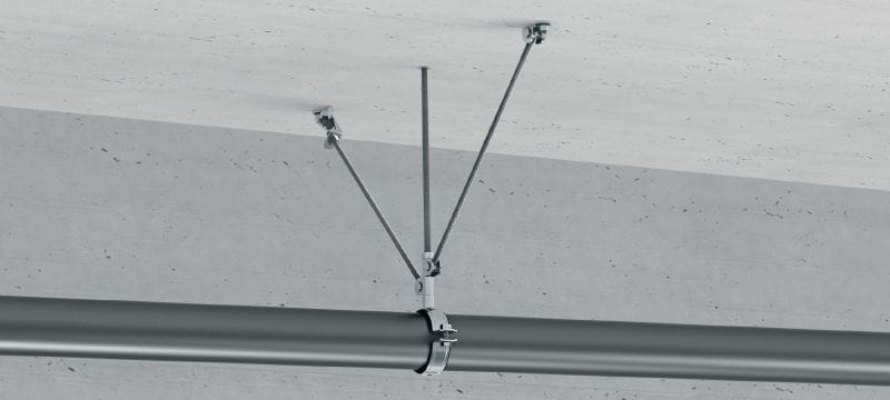 MT-S-CH seismisk stanghængsel Forzinket, formonteret skinneforbinder til gevindstang med øget belastningskapacitet til montering på grundmateriale Arbejdsopgaver 1