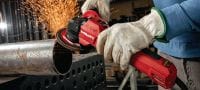 AG 125-20SE Vinkelsliber 2000 W vinkelsliber med variabel hastighed og glideknap, til skæring og slibning i metal, beton og murværk med skiver op til 125 mm Arbejdsopgaver 2