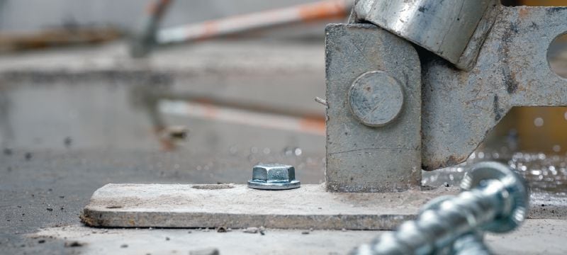 HUS4-H Betonskrue Højeffektivt skrueanker med sekskanthoved til fastgørelse i beton og murværk (kulstofstål) Arbejdsopgaver 1