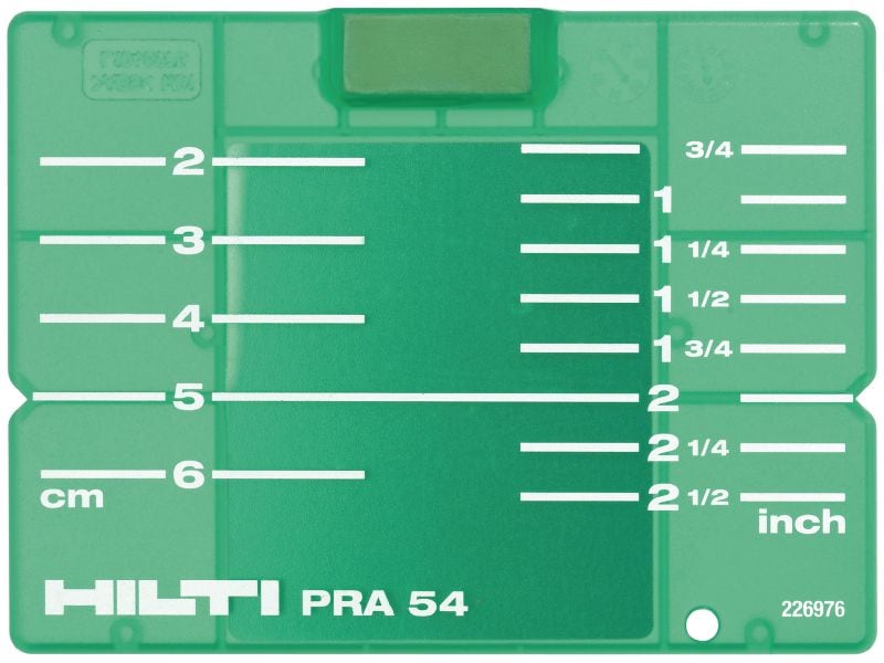 Målplade PRA 54 (CM/IN) 