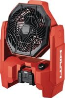 KCF 4-22 Batteridrevet ventilator til byggepladsen Kraftig ventilator til byggepladsen med batterilevetid hele dagen, roterende hoved og ophængningskroge til køling og ventilation af arbejdsområder (Nuron-batteriplatform)