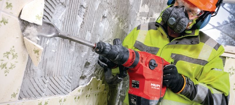 TE 500-AVR SDS-Max mejslehammer Alsidig SDS Max (TE-Y) mejselhammer til let mejsling i beton og murværk, med aktiv vibrationsreduktion (AVR) Arbejdsopgaver 1