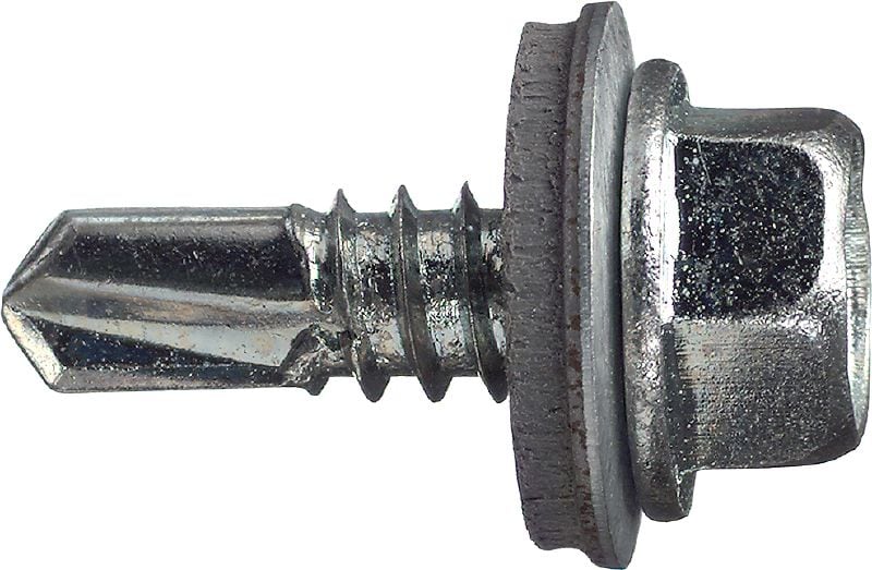 S-MD 51 Z selvborende metalskruer Selvborende skrue (elforzinket kulstofstål) med 16 mm skive til tynde metal på metal-fastgørelser (op til 3 mm)