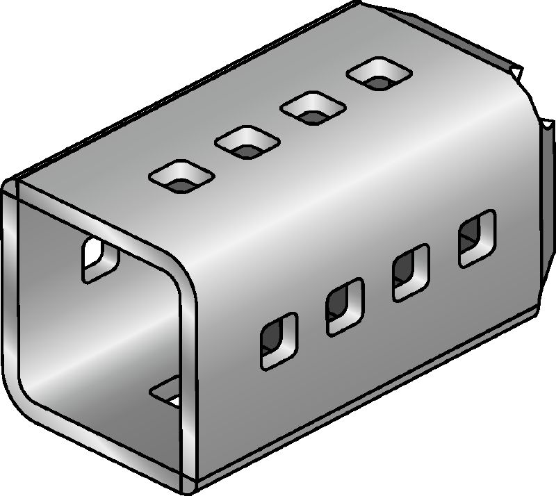 MIC-SC Hot-dip galvanised (HDG) connector used with MI baseplates that allow for free positioning of the girder