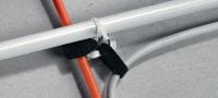 X-UCT MX Kabelstripmontering Universal plastik kabel-/føringsholder til kabelstrip til brug sammen med BX og GX sømpistoler Arbejdsopgaver 4