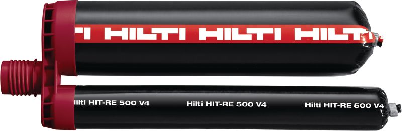 HIT-RE 500 V4-epoxyanker Ultimate Performance epoxy-klæbemørtel med godkendelser til armeringsforbindelser og sikkerhedsforankring