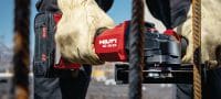 AG 4S-22 Batteridrevet vinkelsliber (125 mm) Kulfri vinkelsliber med justerbar hastighed til daglig skæring og slibning med skiver op til 125 mm (Nuron-batteriplatform) Arbejdsopgaver 4