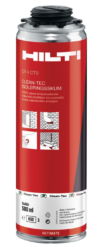 CF-I CTS Clean-Tec skum uden isocyanat Clean-Tec skum uden isocyanat til udfyldning, tætning og isolering