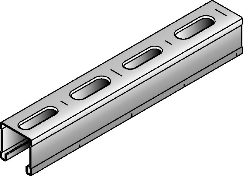 MM-C-30 montageskinne Elforzinket 30 mm høj MM-montageskinne til lette opgaver