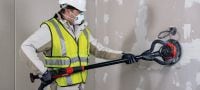 DWS 225 Langhalssliber Langhalssliber til spartlet gips, med kulfri motor og variabel hastighed samt støvudsugning (leveres med transportpose) Arbejdsopgaver 9