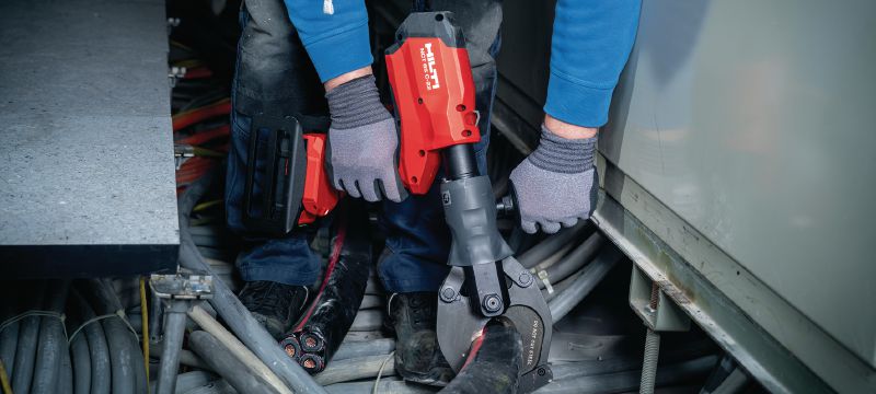 NHT 85 C-22 kobber/aluminium batteridrevet kabelskæremaskine Batteridrevet pistolgrebsskærer til kobber- og aluminiumskabler op til 3,2 │80 mm (Nuron-batteriplatform) Arbejdsopgaver 1