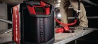 R 6-22 byggepladsradio Batteridrevet bærbar byggepladsradio med op til 22 timers afspilning pr. opladning og ekstra holdbarhed til brug på byggepladser (Nuron-batteriplatform) Arbejdsopgaver 3