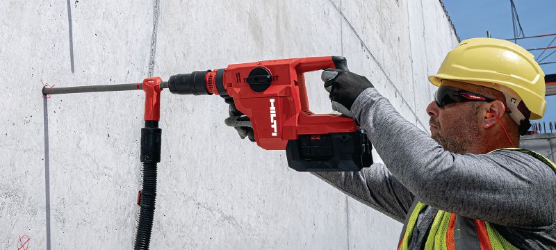TE 50-22 batteridrevet borehammer Kompakt og batteridrevet SDS Max (TE-Y) hammerbor med lavere vægt, mere kraft og færre vibrationer til boring og mejsling i beton (Nuron-batteri) Arbejdsopgaver 1