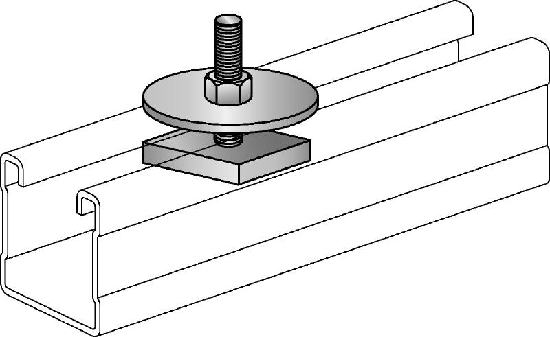 HHK 41 Standard elforzinket hammerhovedskrue til at forbinde rørklemmer med MQ-bjælkeskinner