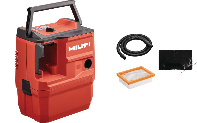 VC 4HX-22 T8 Batteridrevet støvsuger i H-klassen Kompakt og effektiv batteridrevet H-klasse støvsuger med 8 liters tank og valgfri rygsækmulighed til byggepladsen.