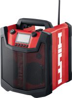 R 6-22 byggepladsradio Batteridrevet bærbar byggepladsradio med op til 22 timers afspilning pr. opladning og ekstra holdbarhed til brug på byggepladser (Nuron-batteriplatform)
