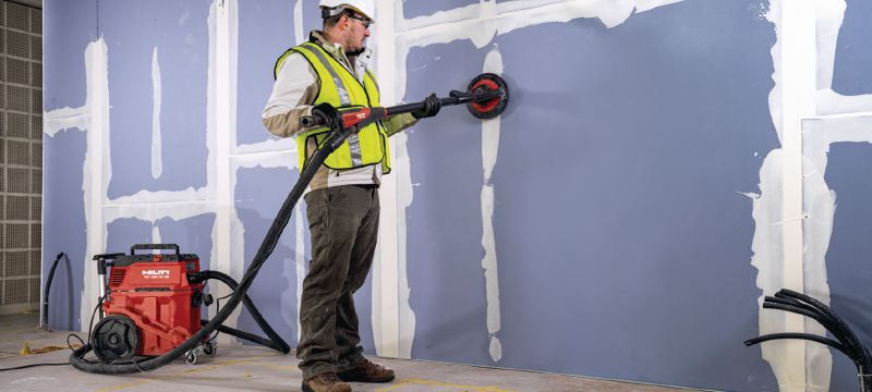 DWS 225 Langhalssliber Langhalssliber til spartlet gips, med kulfri motor og variabel hastighed samt støvudsugning (leveres med transportpose) Arbejdsopgaver 1