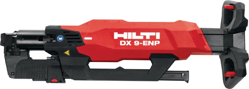 DX 9-ENP Boltepistol til dækning Digitalt aktiveret, fuldautomatisk stående sømpistol med høj produktivitet med skudmontage til fastgørelse af metaldæk