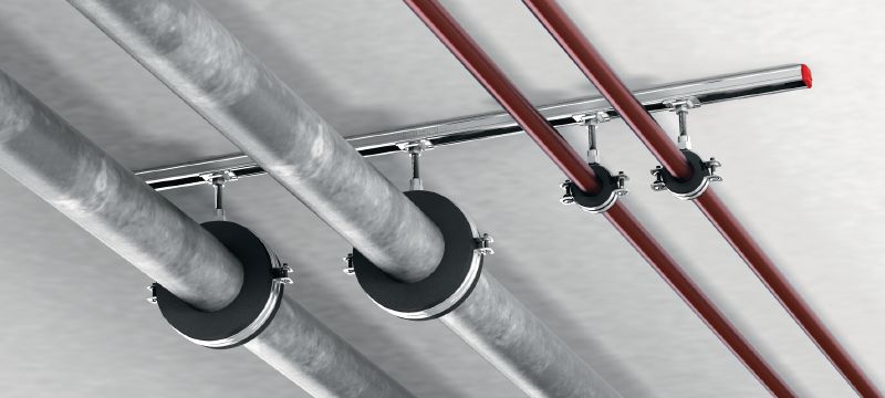 MRP-RPC Kølerørbøjle med hurtig lukning Elforzinket rørbøjle til høj produktivitet ved køling og koldt vand med en isoleringstykkelse på 19 mm Arbejdsopgaver 1