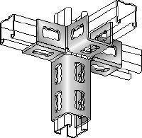 MQV-4/3 D Vinkelforbinder Elforzinket montagebolt til tredimensionelle konstruktioner