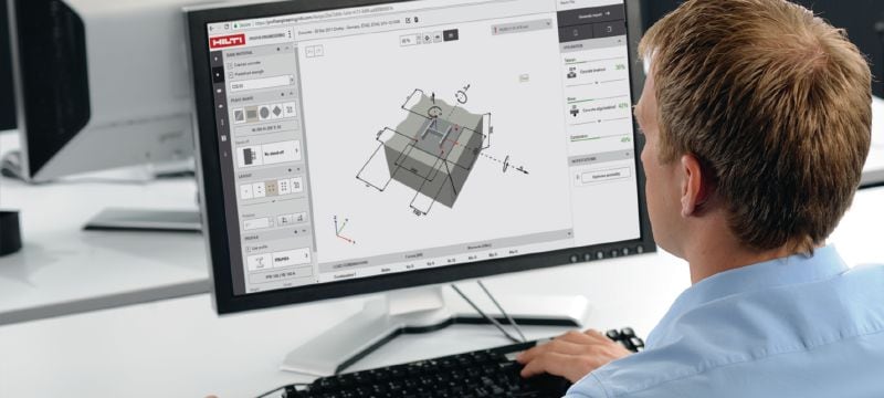 PROFIS Engineering Suite-software til strukturdesign Cloud-baseret teknisk PROFIS-software til design af beton-til-stål- og beton-til-beton-forbindelser iht. en lang række kodekser og godkendelser Arbejdsopgaver 1