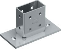 MT-B-O2B 3D-belastet endeplade Endeplade som kan belastes i tre retninger til forankring af skinnekonstruktioner til beton eller stål