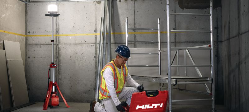 SL 10-22 Arbejdslampe Kraftfuld batteridrevet SL 10-22 lystårn med 360° belysning af indendørs byggepladser Arbejdsopgaver 1