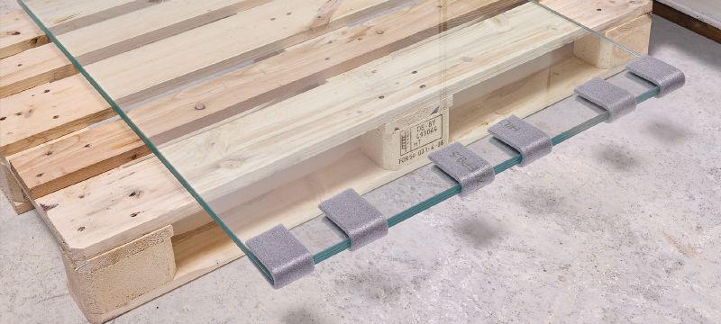 HIT-Glas Placeringstilbehør Skumpositioneringstilbehør til centrering og justering af glaspartier i metalprofil ved brug sammen med HIT-HY 270-klæbemørtel Arbejdsopgaver 1