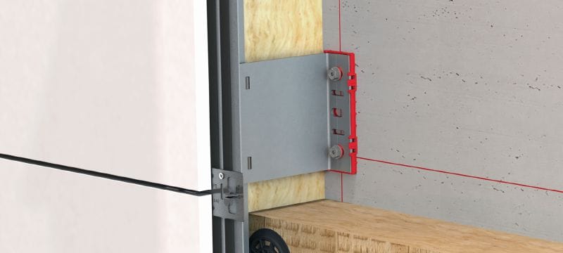 FOX VI L Konsol Alsidig vægkonsol til montering af regnskærms-facadeunderstrukturer Arbejdsopgaver 1