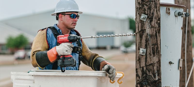 SID 8-22 7/16“ Batteridrevet slagsskruemaskine Ultimativ batteridrevet slagsskruetrækker til boring og fastgørelse i større diametre Arbejdsopgaver 1