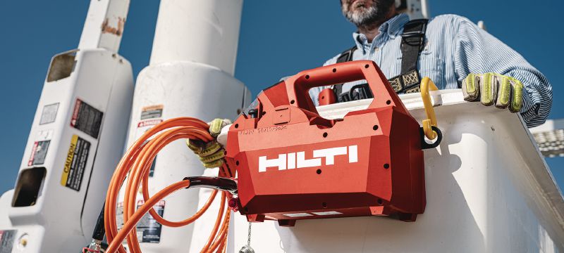 NUN 10K-22 Batteridrevet hydraulisk pumpe 10.000 PSI (700 bar) batteridrevet hydraulisk pumpe til robust skæring/afskæring og fjernskæring af undergrunds- og armerede kabler (Nuron-batteri) – Fjernbetjening medfølger Arbejdsopgaver 1
