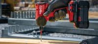 SID 6-22 Batteridrevet slagskruemaskine Batteridrevet slagskruetrækker med kulfri motor, høj hastighed og præcis håndtering, så du kan spare tid på dine fastgørelser (Nuron-batteriplatformen) Arbejdsopgaver 4