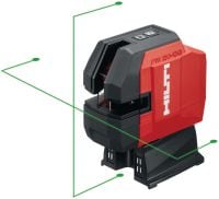 PM 20-CGE laser med høj præcision og krydslinjelaser Kombilaser med høj præcision og grøn stråle med 2 linjer og 4 punkter til VVS, nivellering, tilpasning og opmåling