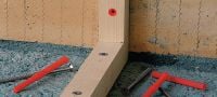 HRD-C plastik rammeanker Forudsamlet manchetløs plastikdybel til fastgørelser til i beton og murværk med skruer (kulstofstål, undersænket skrue) Arbejdsopgaver 3