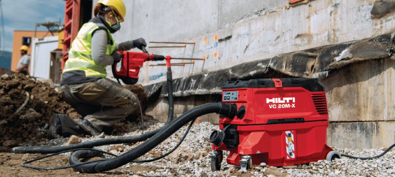 VC 20H-X Støvsuger i H-klassen Kraftig støvsuger til tilslutning til el-værktøj og rengøring på byggepladsen (våd og tør), 15 l tank Arbejdsopgaver 1