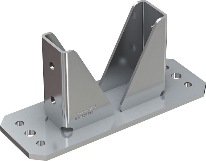 MT-B-O2B 60D Mellemtung endeplade Base orbinder til forankring af MT-60D dobbelt montagekanal til beton