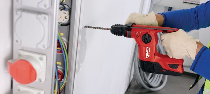 TE 4-A22 batteri-borehammer TE 4-A 22v batteriborehammer med kompakt D-greb for overlegen håndtering i serieapplikationer Arbejdsopgaver 1