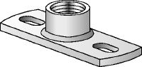 MGM 2 Endeplade til fikspunkt Premium elforzinket standplade med 2 huller til lette fikspunktopgaver (britisk standard)