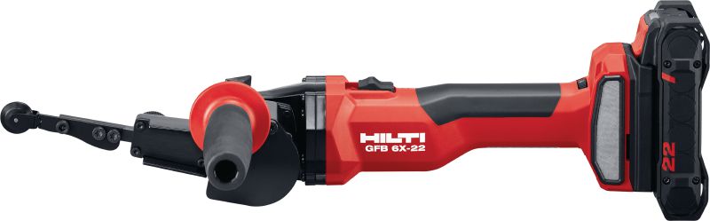 GFB 6X-22 batteridrevet båndfil Batteridrevet båndfil med variabel hastighed med opgraderet ydeevne og batteritid til slibning og efterbehandling af metaller (Nuron-batteriplatform)