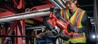 SB 6-22 Båndsav med dybt skær Båndsav med dybt skær til præcise, støjsvage og stort set gnistfrie skær i metal med en skæredybde op til 127 mm | 5 (Nuron-batteriplatform) Arbejdsopgaver 1