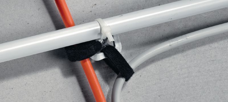 X-UCT MX Kabelstripmontering Universal plastik kabel-/føringsholder til kabelstrip til brug sammen med BX og GX sømpistoler Arbejdsopgaver 1