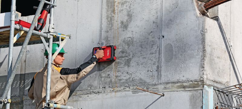 PS 1000 x-scan betonscanner Effektiv betonscanner til strukturanalyse og lokalisering af indbyggede objekter i flere lag Arbejdsopgaver 1