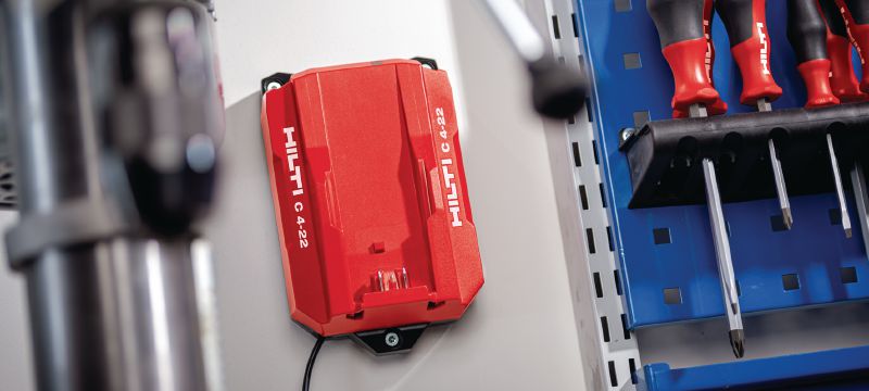 C 4-22 Nuron kompakt oplader C 4-22 kompakt oplader til alle Hilti Nuron batterier Arbejdsopgaver 1