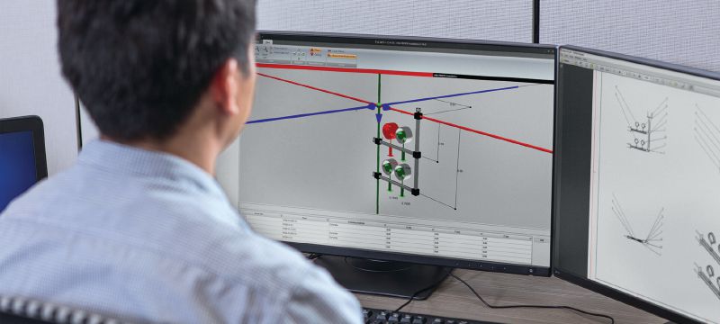 PROFIS-software til installationsdesign Software til design, modellering og dokumentation af nye MEP-støttesystemer og 3D-strukturer vha. Hilti-modulære stringer og bjælker Arbejdsopgaver 1
