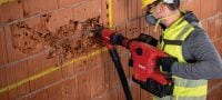 TE 500-22 SDS-Max batteri-mejselhammer TE 500-22 batteridrevne SDS Max (TE-Y) nedbrydnings- og mejslingshammer med Aktiv vibrationsreduktion (Nuron-batteriplatform) til mejsling i beton eller murværk Arbejdsopgaver 4
