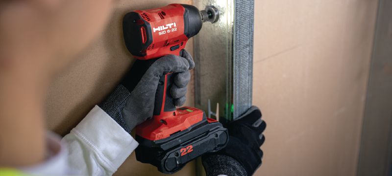SID 6-22 Batteridrevet slagskruemaskine Batteridrevet slagskruetrækker med kulfri motor, høj hastighed og præcis håndtering, så du kan spare tid på dine fastgørelser (Nuron-batteriplatformen) Arbejdsopgaver 1