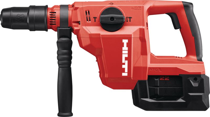 TE 50-22 batteridrevet borehammer Kompakt og batteridrevet SDS Max (TE-Y) hammerbor med lavere vægt, mere kraft og færre vibrationer til boring og mejsling i beton (Nuron-batteri)