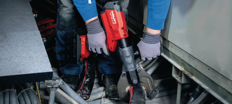 NHT 85 C-22 kobber/aluminium batteridrevet kabelskæremaskine Batteridrevet pistolgrebsskærer til kobber- og aluminiumskabler op til 3,2 │80 mm (Nuron-batteriplatform) Arbejdsopgaver 1