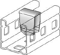 MC-PI Galvaniseret kanalstivningsindsats til brug, hvor gevindkomponenter/bolte monteres gennem siderne på MC-3D montageskinne indendørs