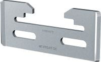 MT-FPS-FF Fikspunktsamling Beslag til fastgørelse af MP-PS rørsko på Hilti MT montageskinner som fikspunkt, til udendørs brug med lav forurening